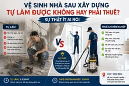 Vệ sinh nhà sau xây dựng tự làm được không hay phải thuê? Sự thật ít ai nói