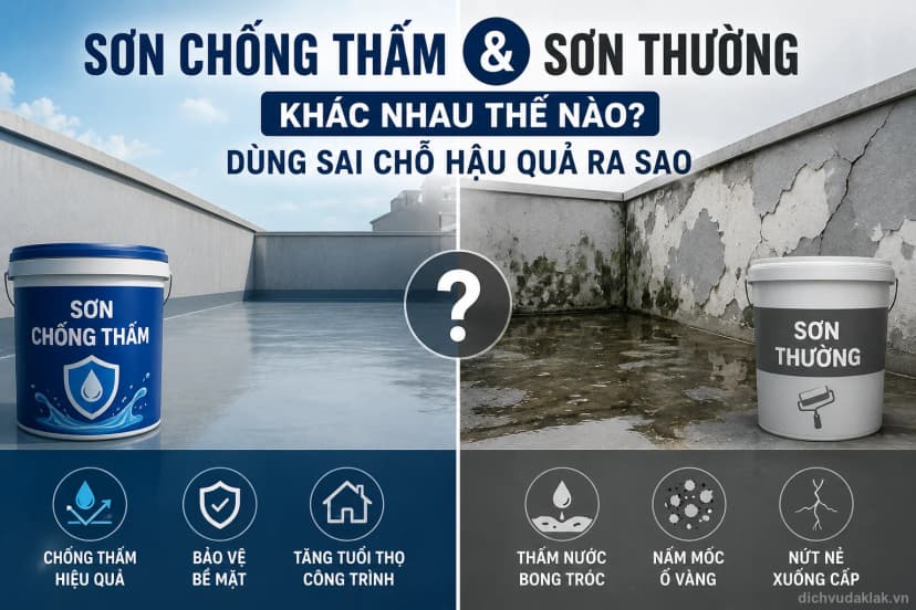 Sơn chống thấm và sơn thường khác nhau thế nào